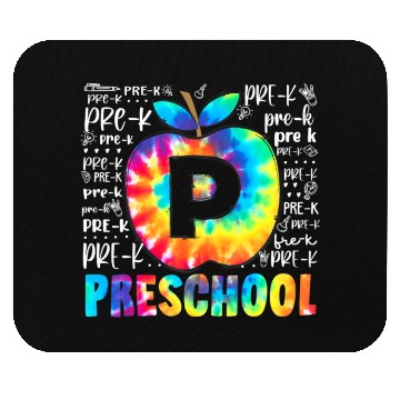 Discover Team Preschool Typography Tie Dye Back To School Mouse Pads