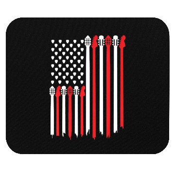 Discover Bassist USA American Flag Bass Guitar Player Mouse Pads
