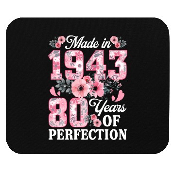 Discover 80 Made In 1943 Floral 80Th Mouse Pads