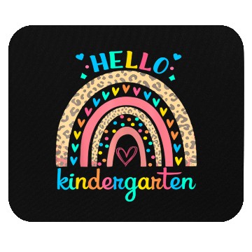 Discover Hello Kindergarten Rainbow Heart For Teachers Mouse Pads
