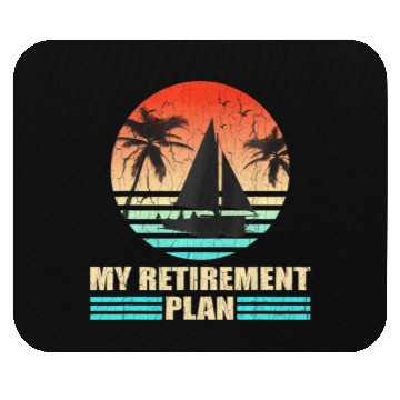 Discover Retro Sailing Distressed Retirement Plan Mouse Pads