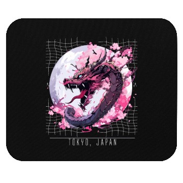 Discover Japanese Tokyo Dragon Asian inspired retro 80’s Mouse Pads