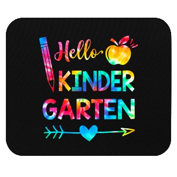 Discover Tie Dye Hello Kindergarten Teachers Students Back Mouse Pads