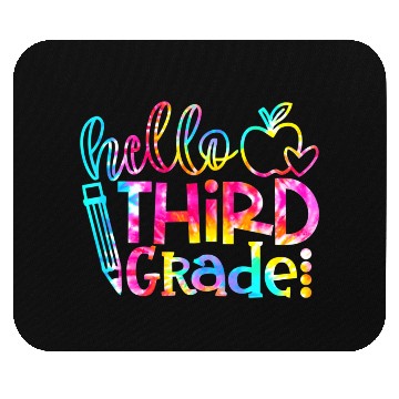 Discover Tie Dye Hello 3rd Grade Teacher Student Back To Mouse Pads