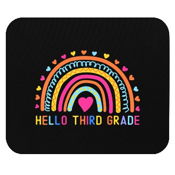 Discover Hello Third Grade Rainbow 3rd Grade Teacher Back Mouse Pads
