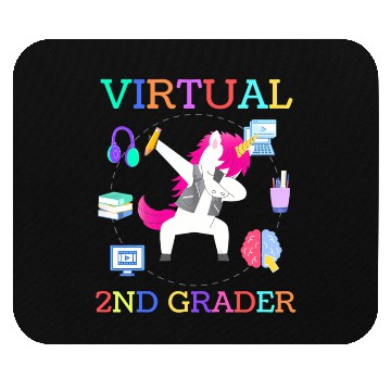 Discover Virtual 2ND Grader Unicorn Back To School Online Mouse Pads