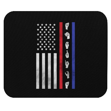 Discover American Flag Asl American Sign Language America U Mouse Pads