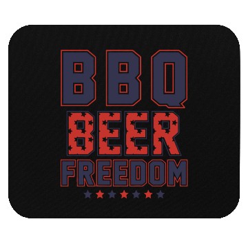 Discover BBQ Beer Freedom Mouse Pads
