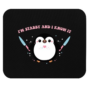 Discover I'm Stabby And I Know It Penguin Knife Mouse Pads