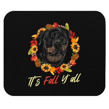 Discover Rottweiler Autumn Leopard Pumpkin Dog Lover Mouse Pads