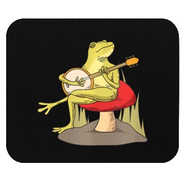 Discover Cottagecore Aesthetic Frog Lover Banjo Player Mouse Pads
