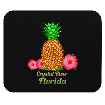Discover I Love Crystal River Florida Fl Pineapple Floral Mouse Pads