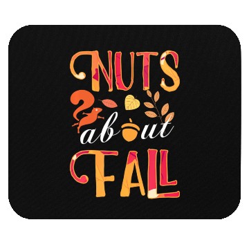 Discover nuts about fall squirrel and autumn leaves for Mouse Pads