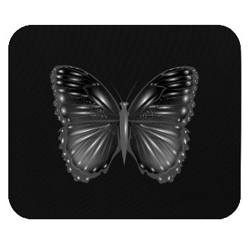 Discover black fantasy butterfly with highlights Mouse Pads