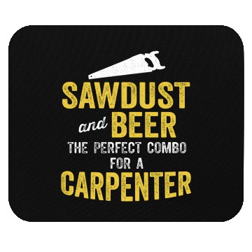 Discover Dad Carpenter Woodworker Woodworking Beer Mouse Pads