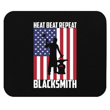 Discover Blacmith Heat Beat Repeat Usa Flag Patriotic Blacm Mouse Pads
