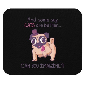 Discover Pug With Hat Mouse Pads
