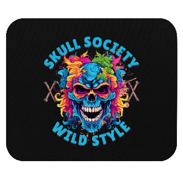Discover Skull society wild style Mouse Pads