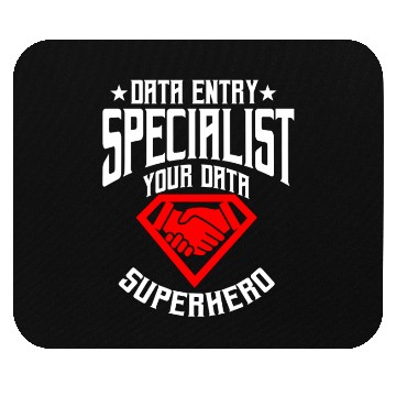 Discover Data Entry Specialist Superhero Mouse Pads