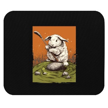 Discover Golfer Guinea Pig Golf Club Golfing Golf Player Mouse Pads