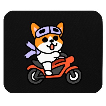 Discover Biker Corgi Dog Lover Welsh Mouse Pads