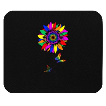 Discover Rainbow Sunflower Love Is Love LGBT Pride Month Mouse Pads