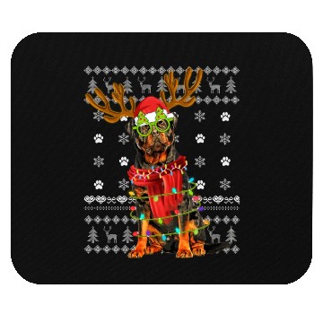 Discover Ugly Lights Rottweiler Dog Puppy Mouse Pads