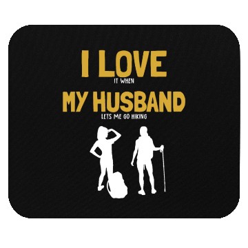 Discover I love my Husband Hiking Backpacking Outdoor Mouse Pads