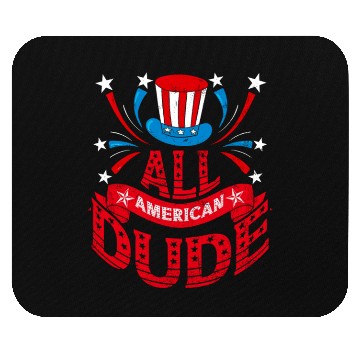 Discover All American Dude American Pride US Patriot Mouse Pads