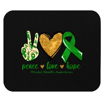 Discover Peace Love Hope Tal Mind Health Mouse Pads