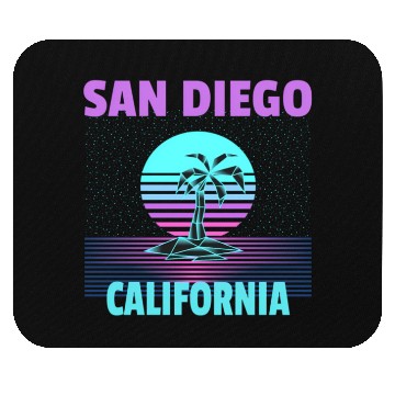 Discover San Diego Vacation - Palm Tree Mouse Pads