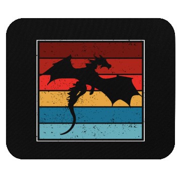 Discover Dragon silhouette Mouse Pads