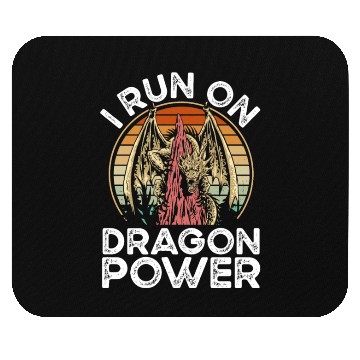 Discover I run on dragon power Mouse Pads