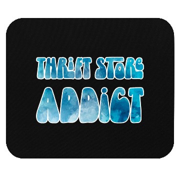 Discover Thrift Store Addict blue watercolor Mouse Pads