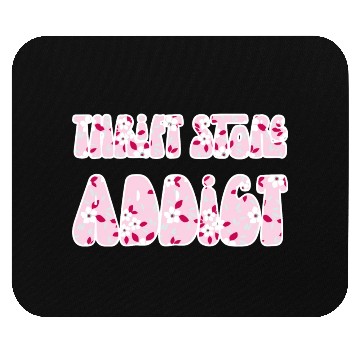 Discover Thrift Store Addict pink floral Mouse Pads