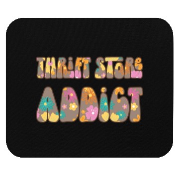 Discover Thrift Store Addict brown floral Mouse Pads
