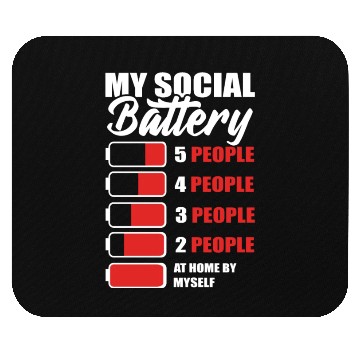 Discover My Social Battery Loner Mouse Pads