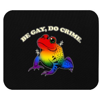 Discover BGD crime - Vintage LGBT Rainbow Frog Meme Mouse Pads