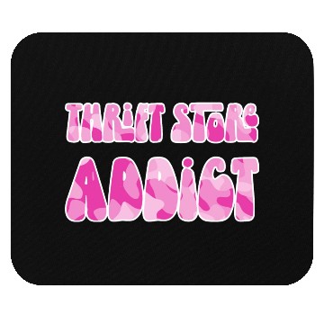 Discover Thrift Store Addict pink camo Mouse Pads