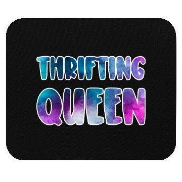 Discover Thrifting Queen blue purple watercolor Mouse Pads