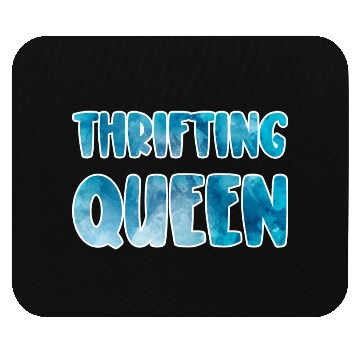 Discover Thrifting Queen blue watercolor Mouse Pads