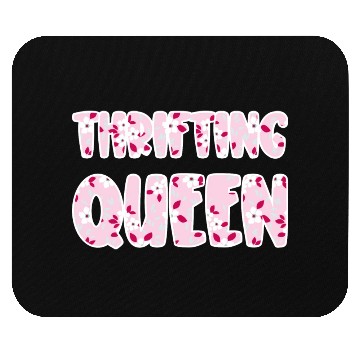 Discover Thrifting Queen pink floral Mouse Pads