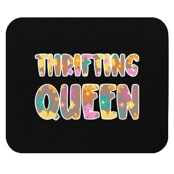 Discover Thrifting Queen brown floral Mouse Pads