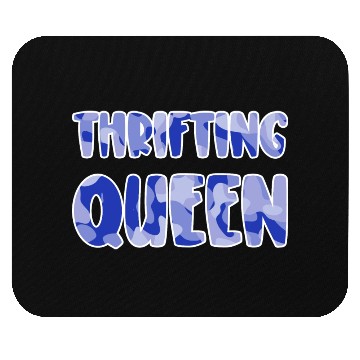 Discover Thrifting Queen blue camo Mouse Pads