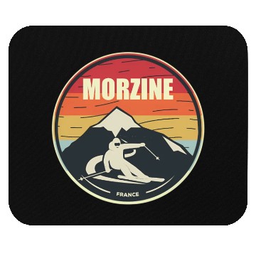 Discover Skiing Morzine France Ski Mouse Pads