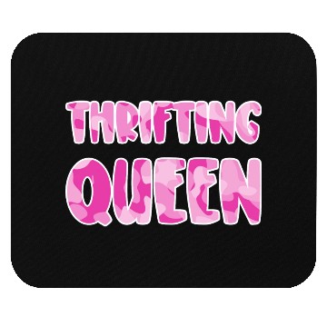 Discover Thrifting Queen pink camo Mouse Pads