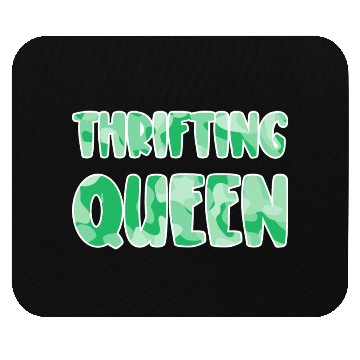Discover Thrifting Queen green camo Mouse Pads