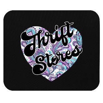 Discover Thrift Stores paisley heart Mouse Pads