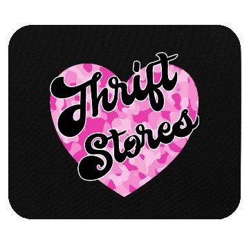 Discover Thrift Stores pink camo heart Mouse Pads
