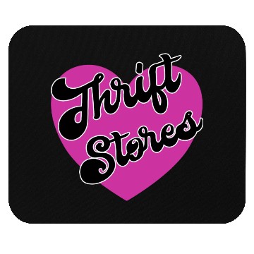 Discover Thrift Stores pink heart Mouse Pads